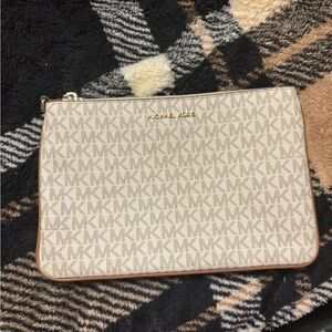Michael Kors Cream Monogram Pouch